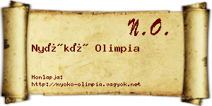 Nyókó Olimpia névjegykártya
